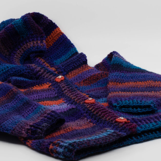 Babyjacke bunt mit Kapuze