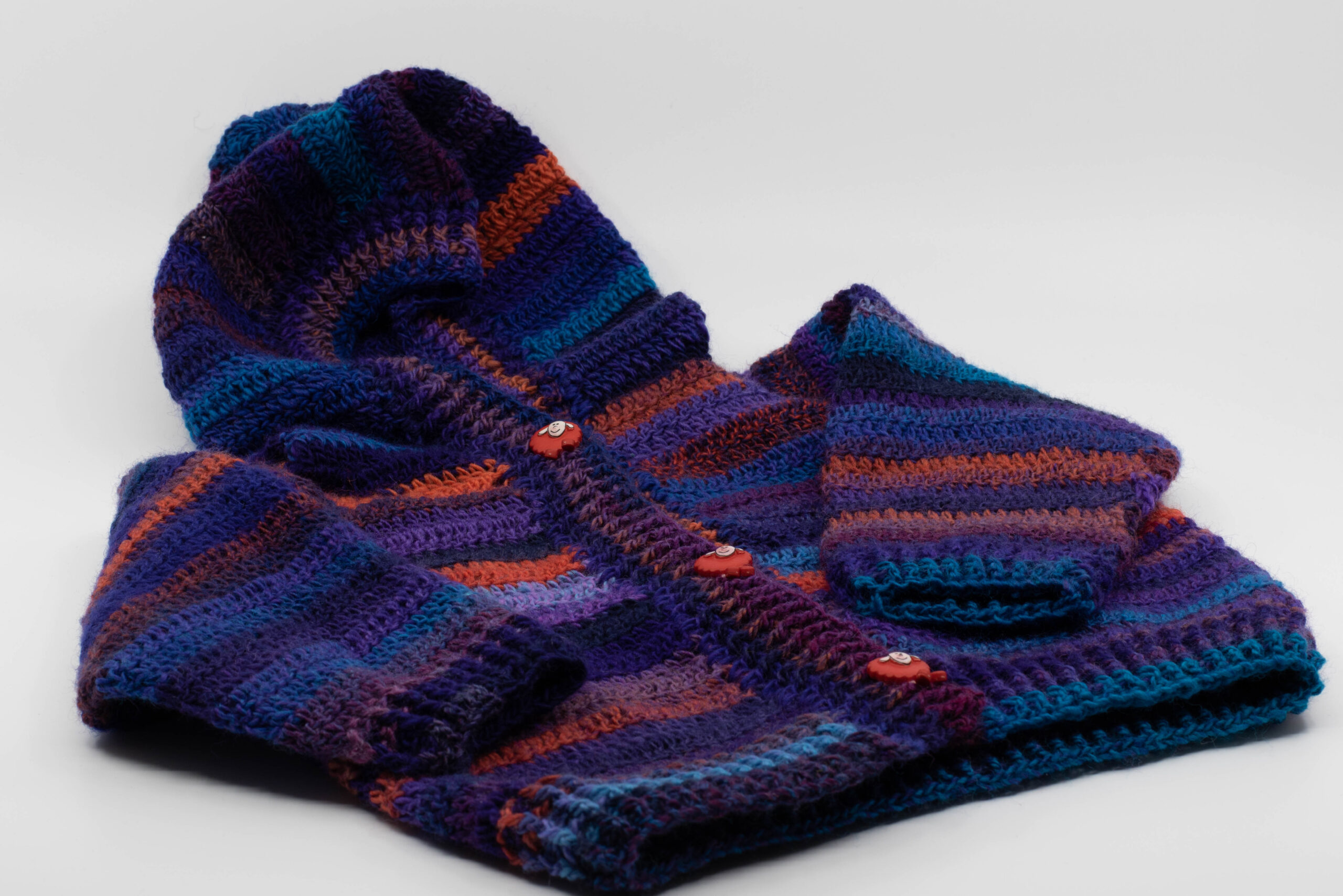 Babyjacke bunt mit Kapuze
